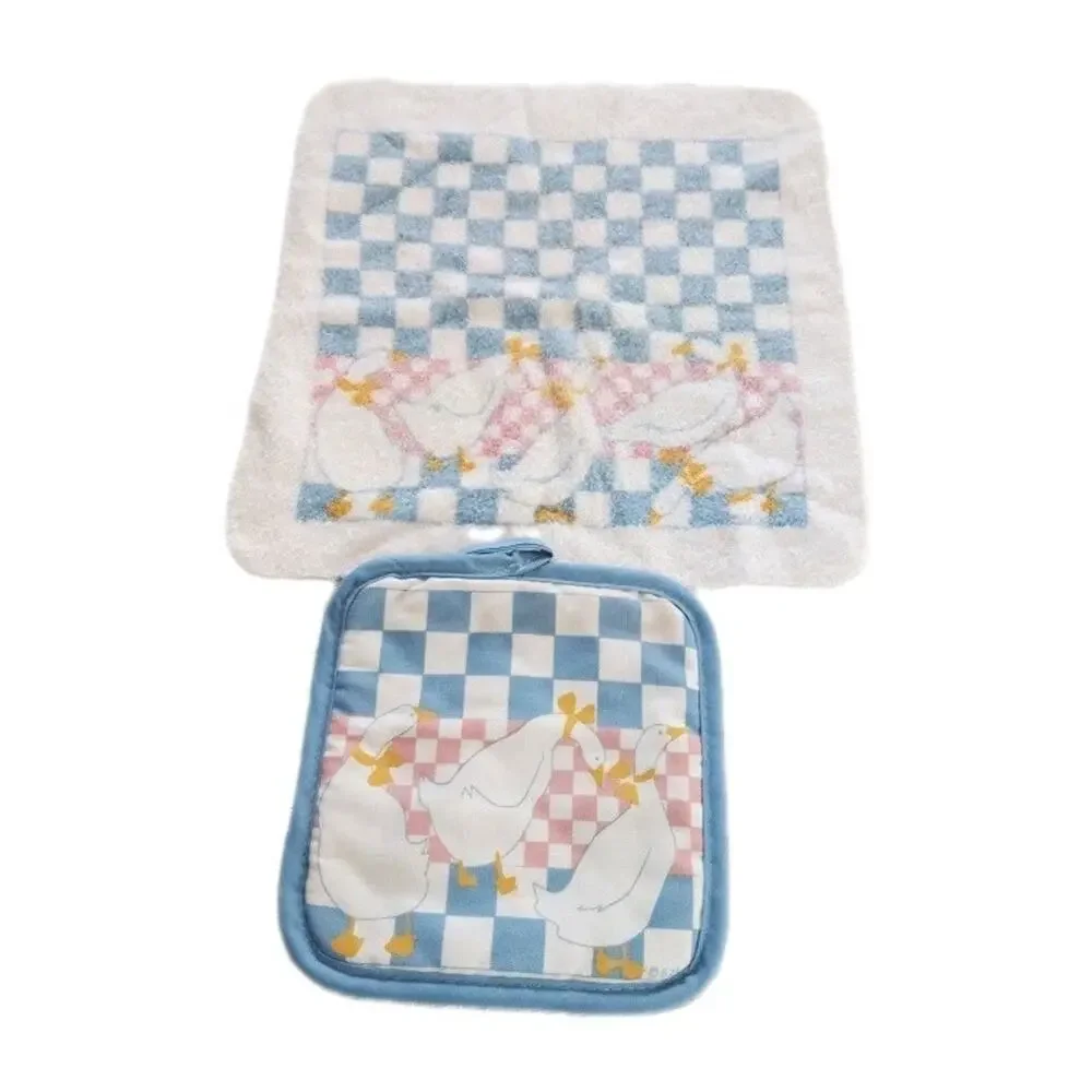 Vintage Goose Kitchen Towel And Pot Holder
